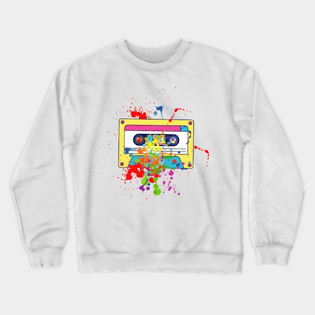 Cassette Tape Costume 80s 90s Crewneck Sweatshirt by fiar32